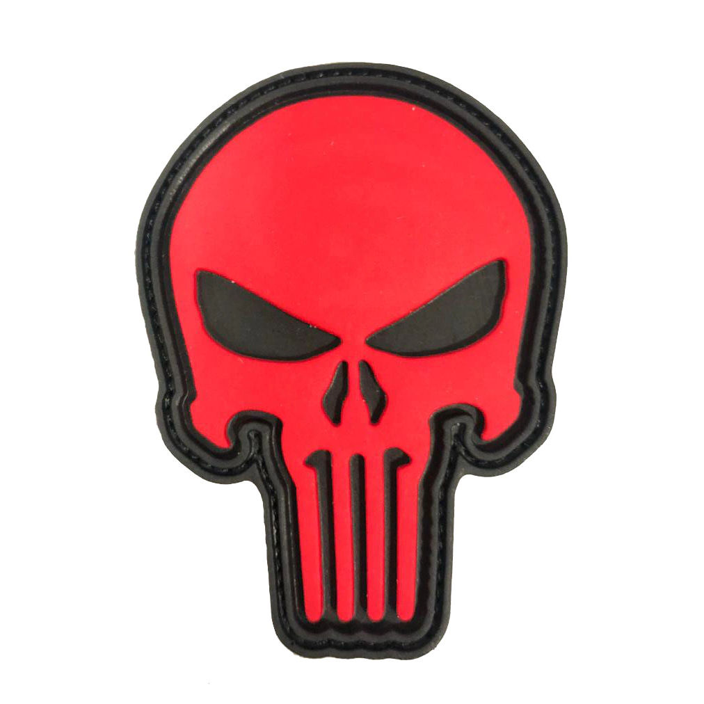 Patch Justiceiro Vermelho - 9 x 6,5 cm