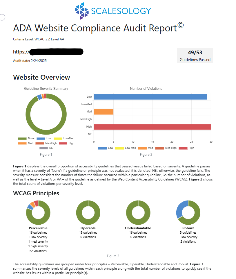 Scalesology ADA Website Compliance Report 
