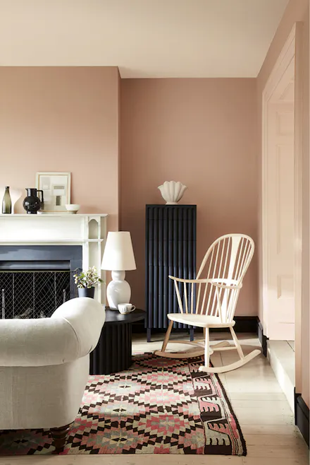 pink living room