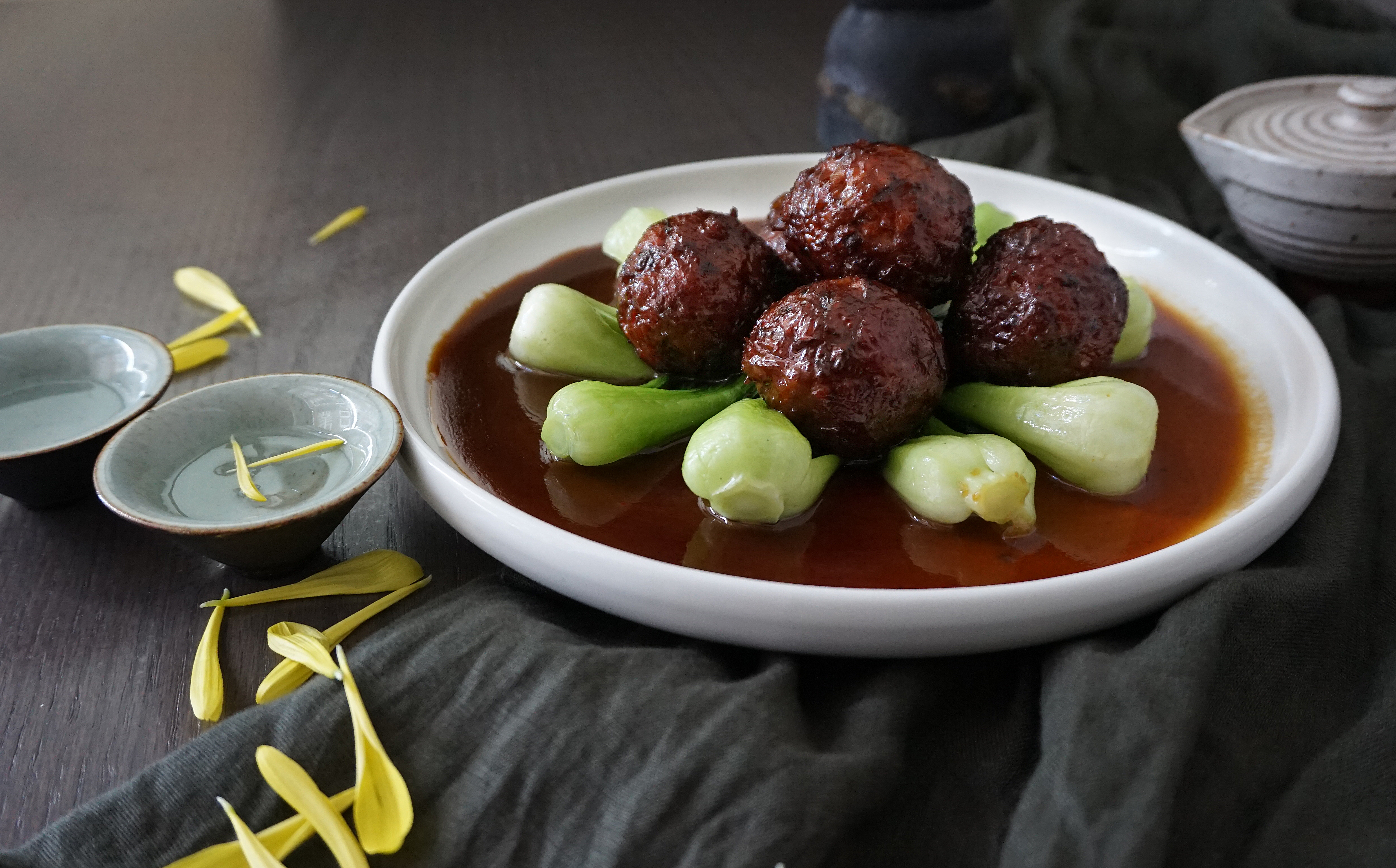 Arranged Food and Objects