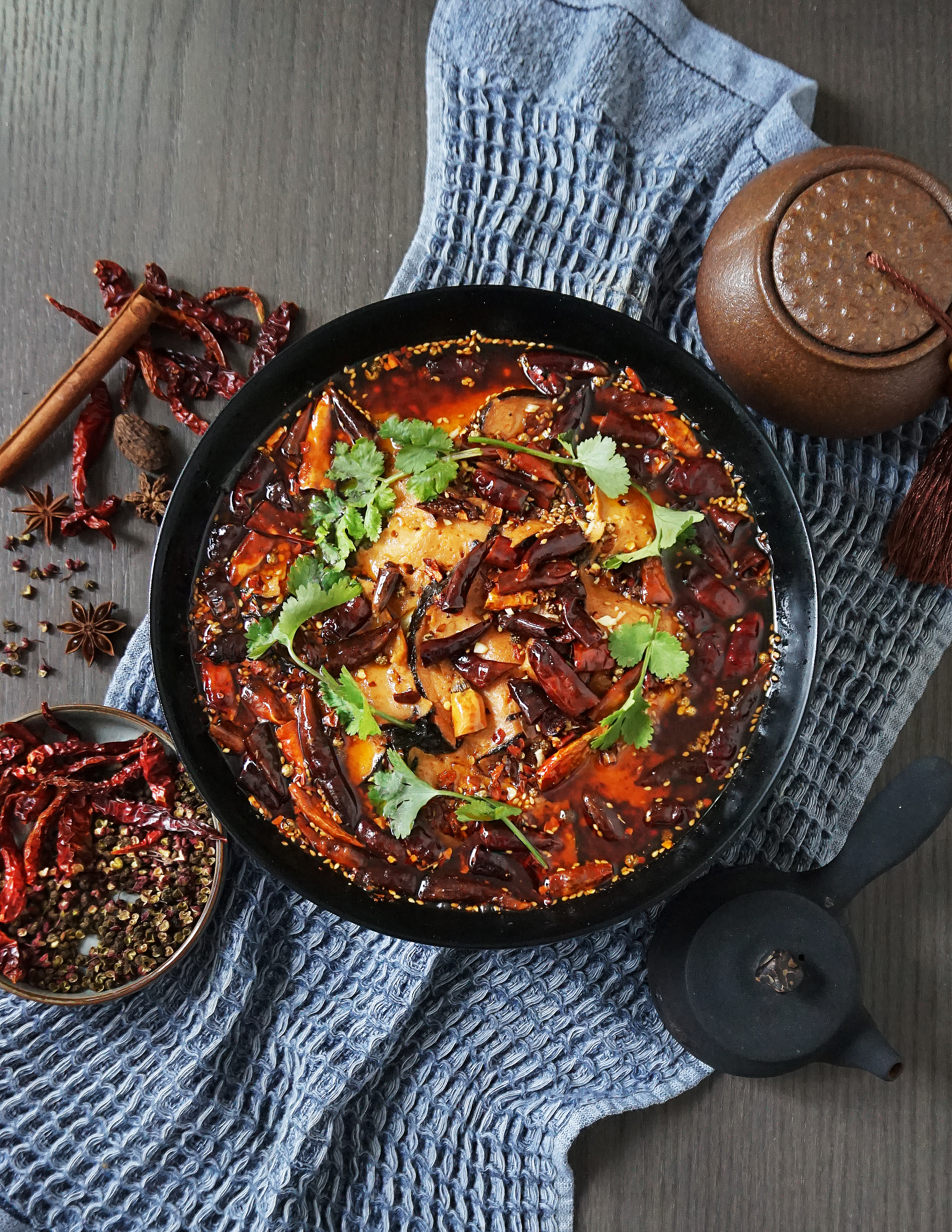 Arranged Food and Objects