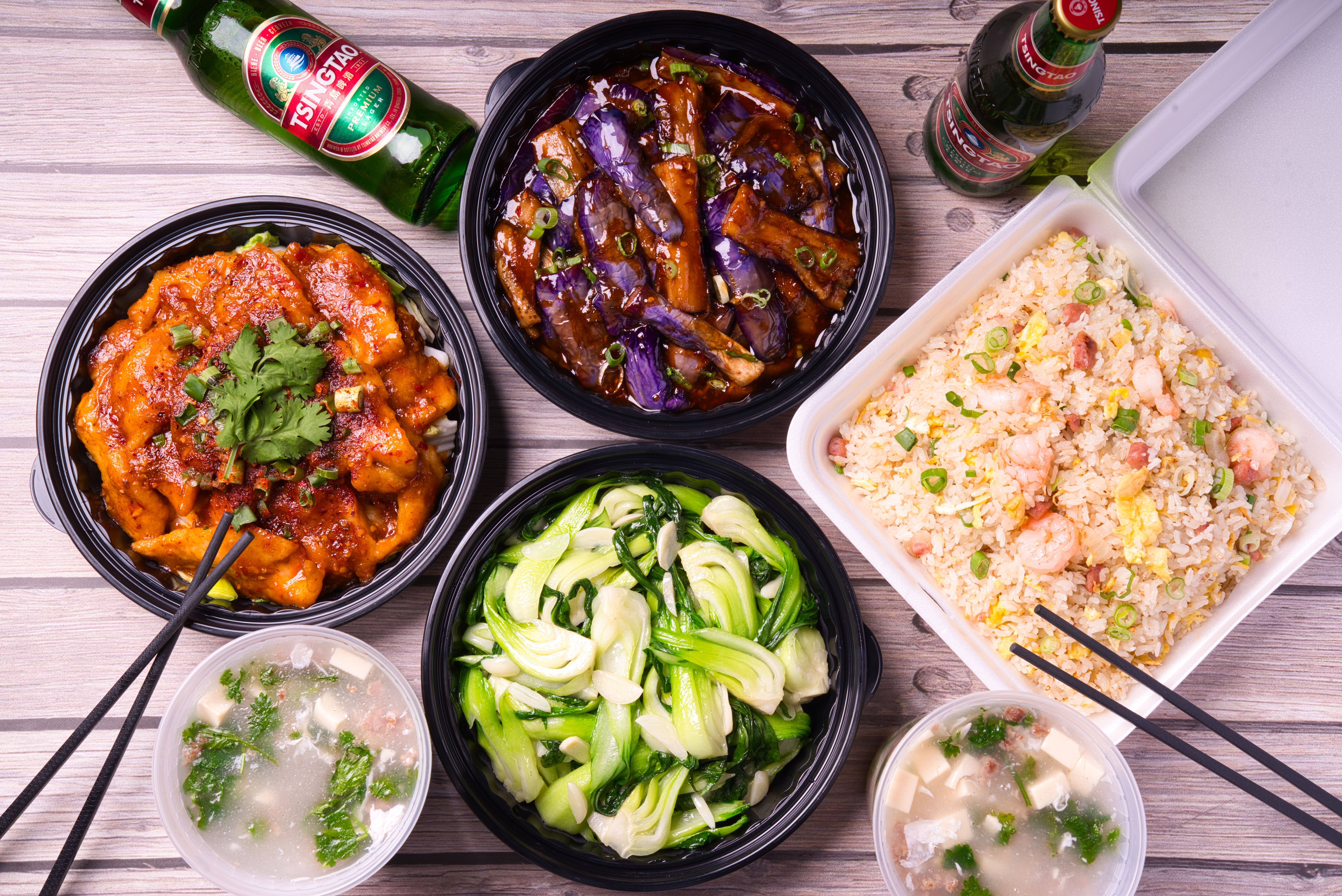 Arranged Food and Objects