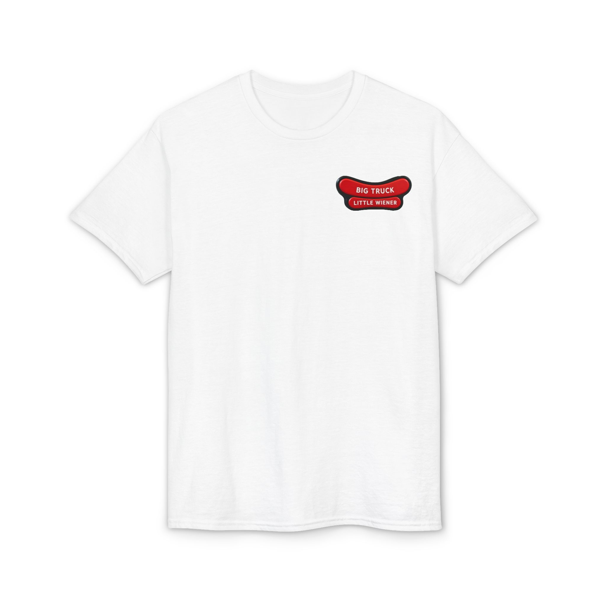 Big Things Little Window T-Shirt | Small Red Badge Chest Design
