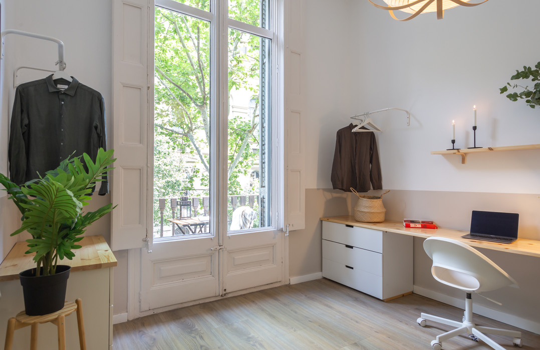 Habitación doble en alquiler en Barcelona en apartamento Coliving