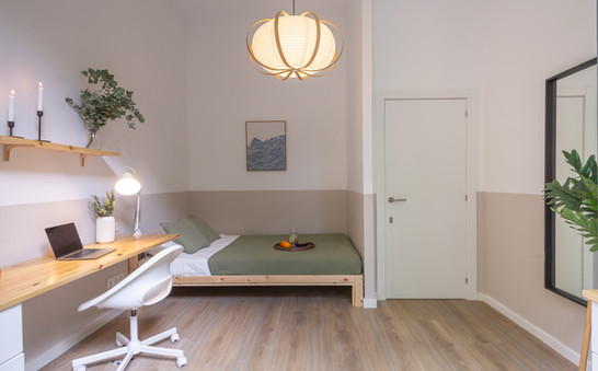 Habitación doble en alquiler en Barcelona en apartamento Coliving