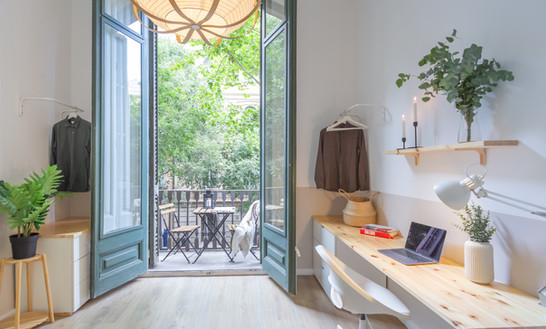 Habitación doble en alquiler en Barcelona en apartamento Coliving
