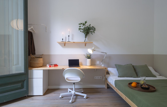 Habitación doble en alquiler en Barcelona en apartamento Coliving