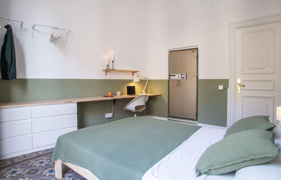 Habitación doble en alquiler en Barcelona en apartamento Coliving