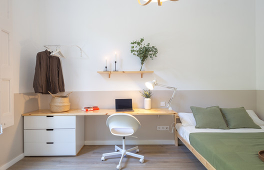 Habitación doble en alquiler en Barcelona en apartamento Coliving