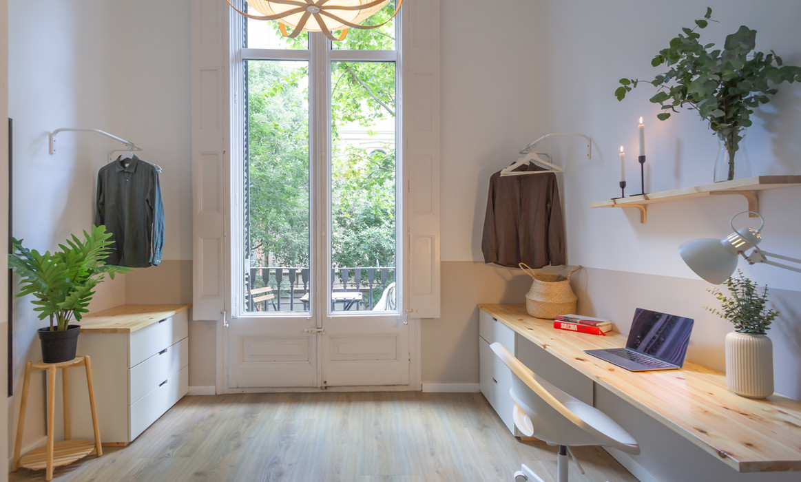 Habitación doble en alquiler en Barcelona en apartamento Coliving