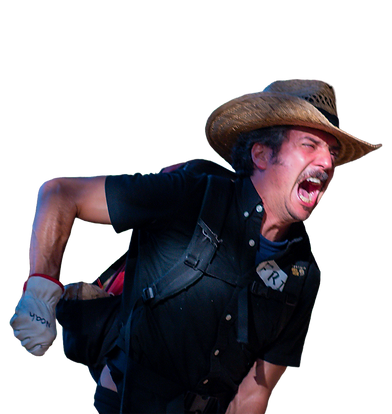 mountain man roaring