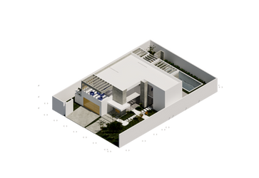 isometrico, acabados realistas, residencia estilo mederno