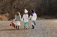 Little Girls Walking