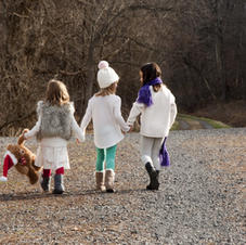 Little Girls Walking