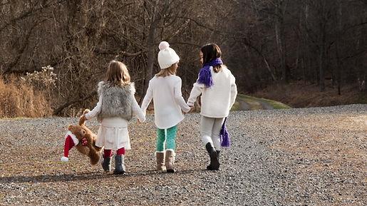 Little Girls Walking