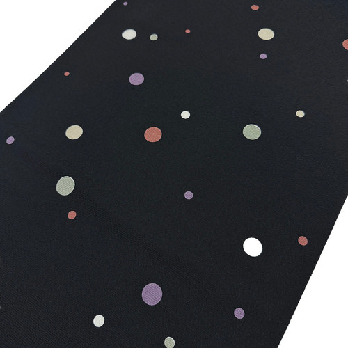正絹小紋反物 黒地にカラフル水玉 | きもの | くすかみ呉服店