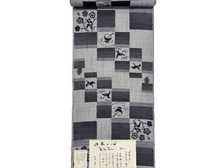 日本昔ばなし　正絹　紬反物　十日町