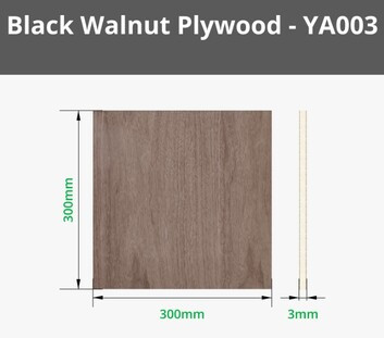 Bambu Lab - 3mm Black Walnut Plywood (6 PCS) | BuildVolume