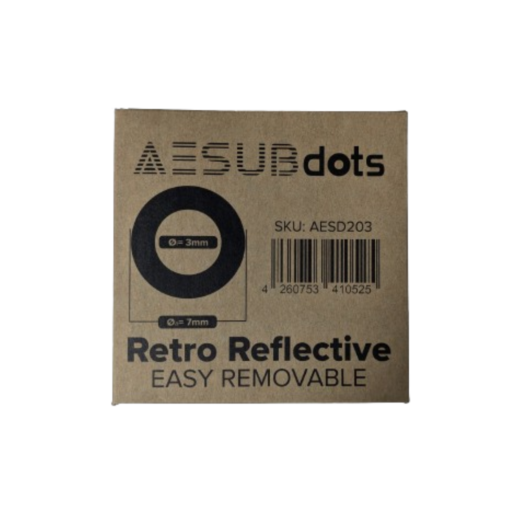 Aesubdots Retro Reflective Easy Removable Markers 3mm 3000sti