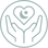 Familia Zorg, logo met 2 handen, hart, halve maan en ster