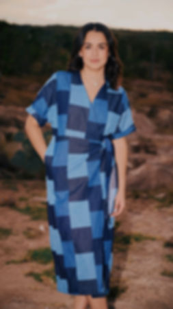 Vestido Denim Squares 