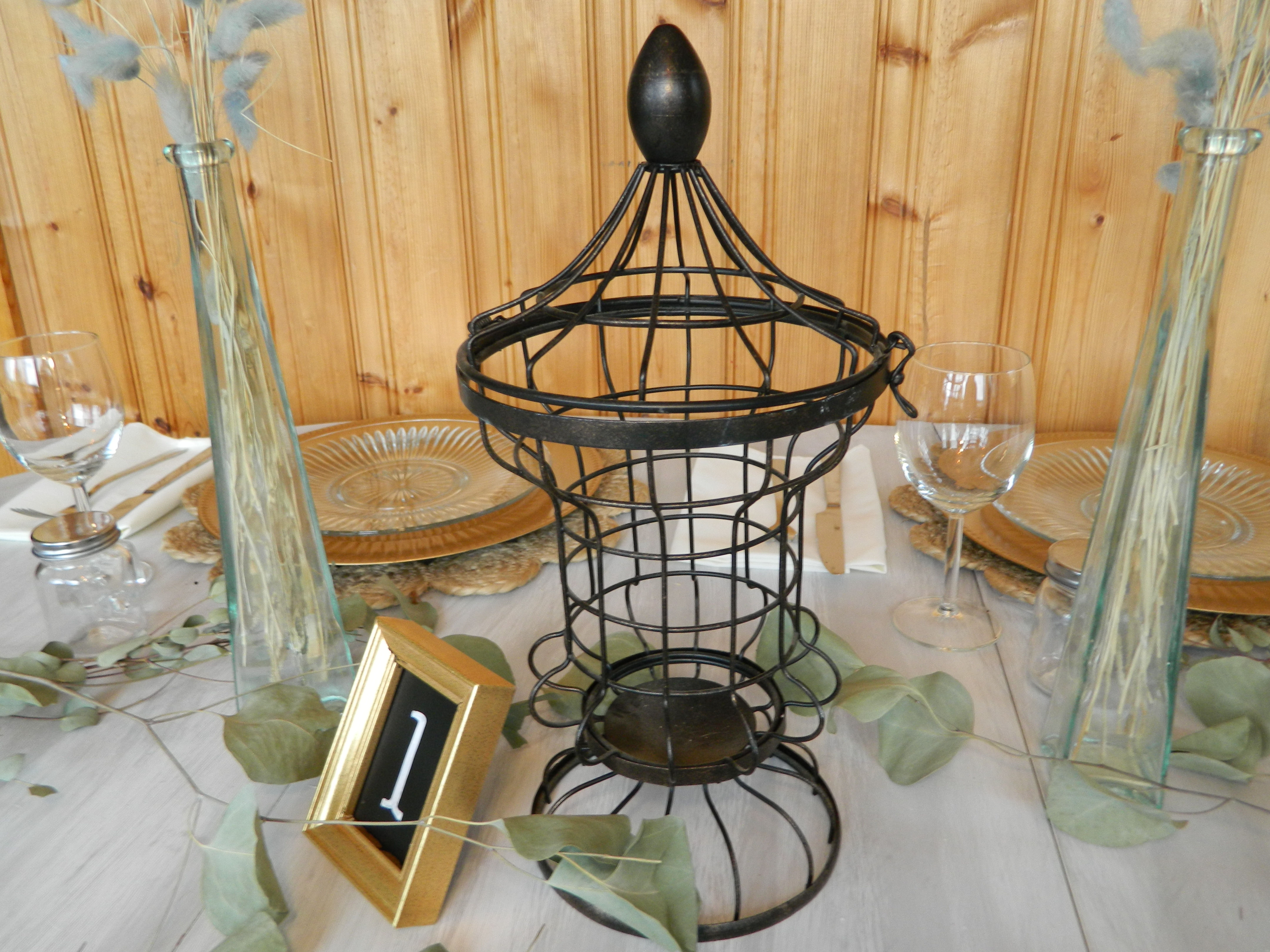 Black Metal Wire Birdcage Lantern
