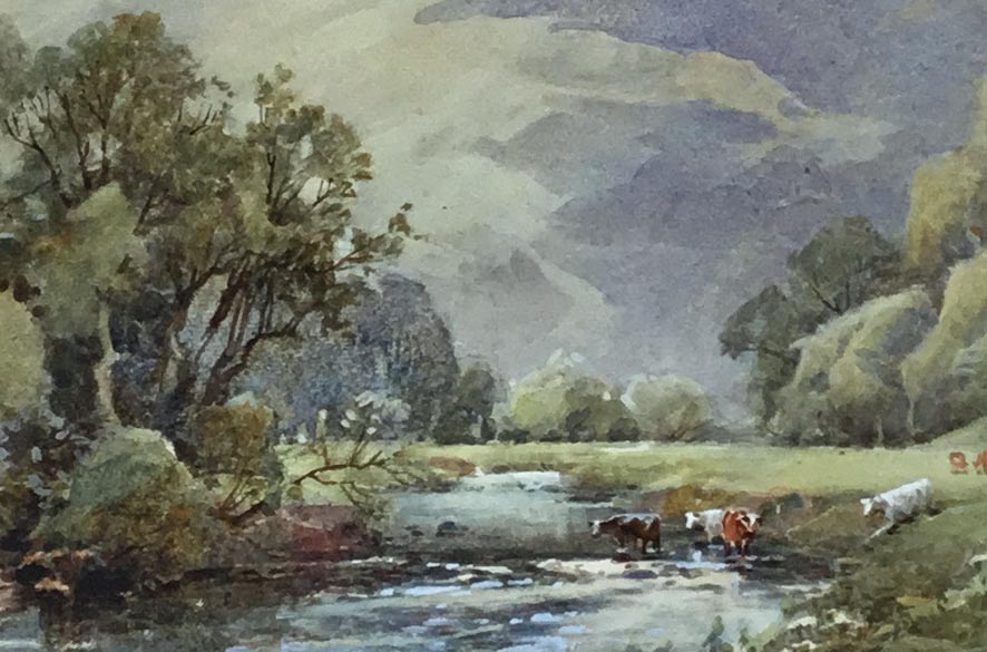 HAROLD GRESLEY (1892-1967) SIGNED WATERCOLOUR, DOVEDALE