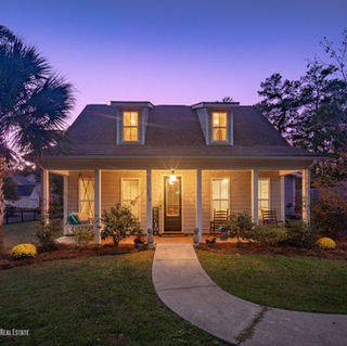 Sunset over a home in historic Summerville.