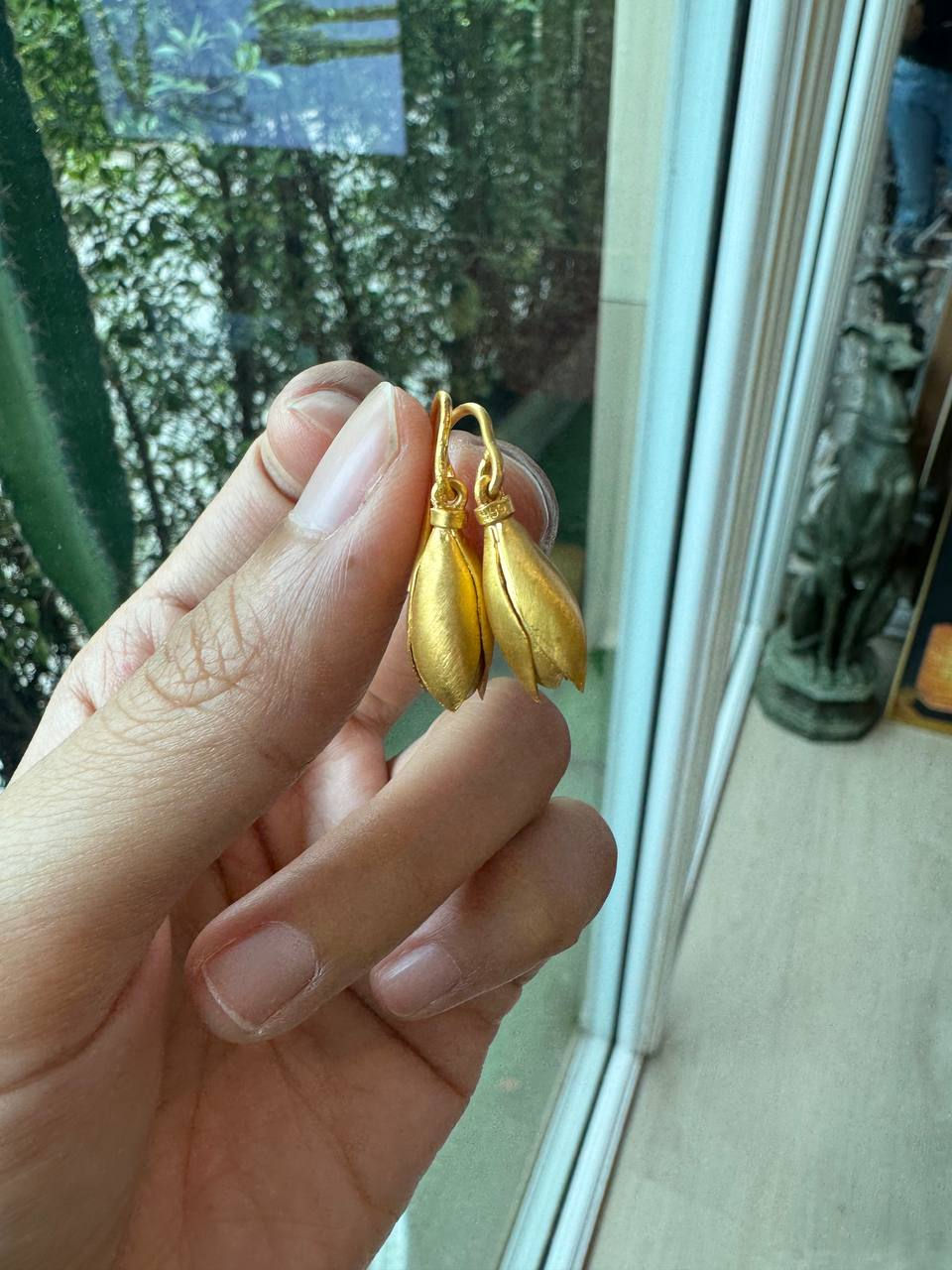 ภาพขนาดย่อ: ต่างหู จำปี ทอง 99.99 Champaka Earring