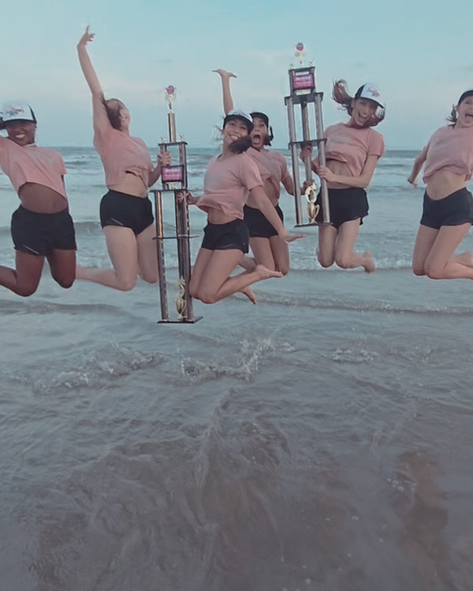 Prodigy 17 dancers jumping for joy