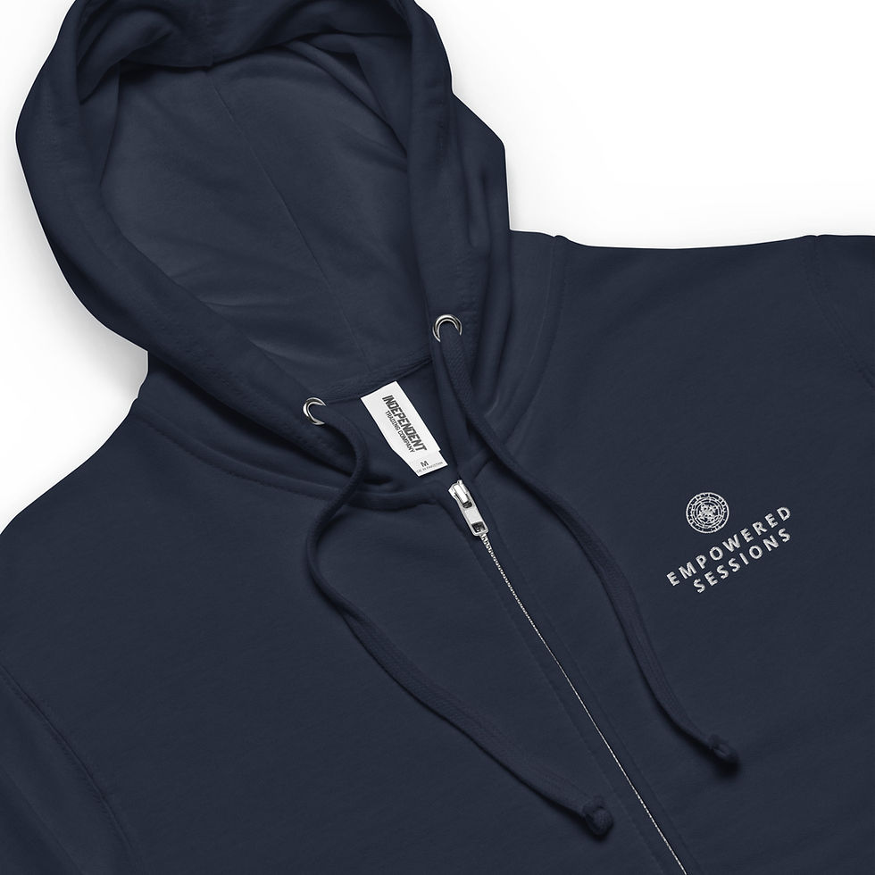 Thumbnail: Unisex fleece zip up hoodie