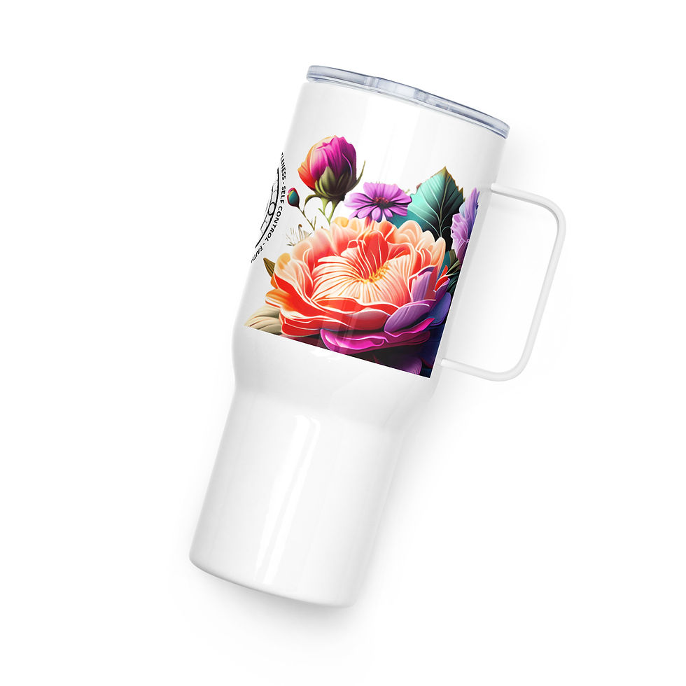 Thumbnail: FRUIT OF THE SPIRIT Travel mug with a handle