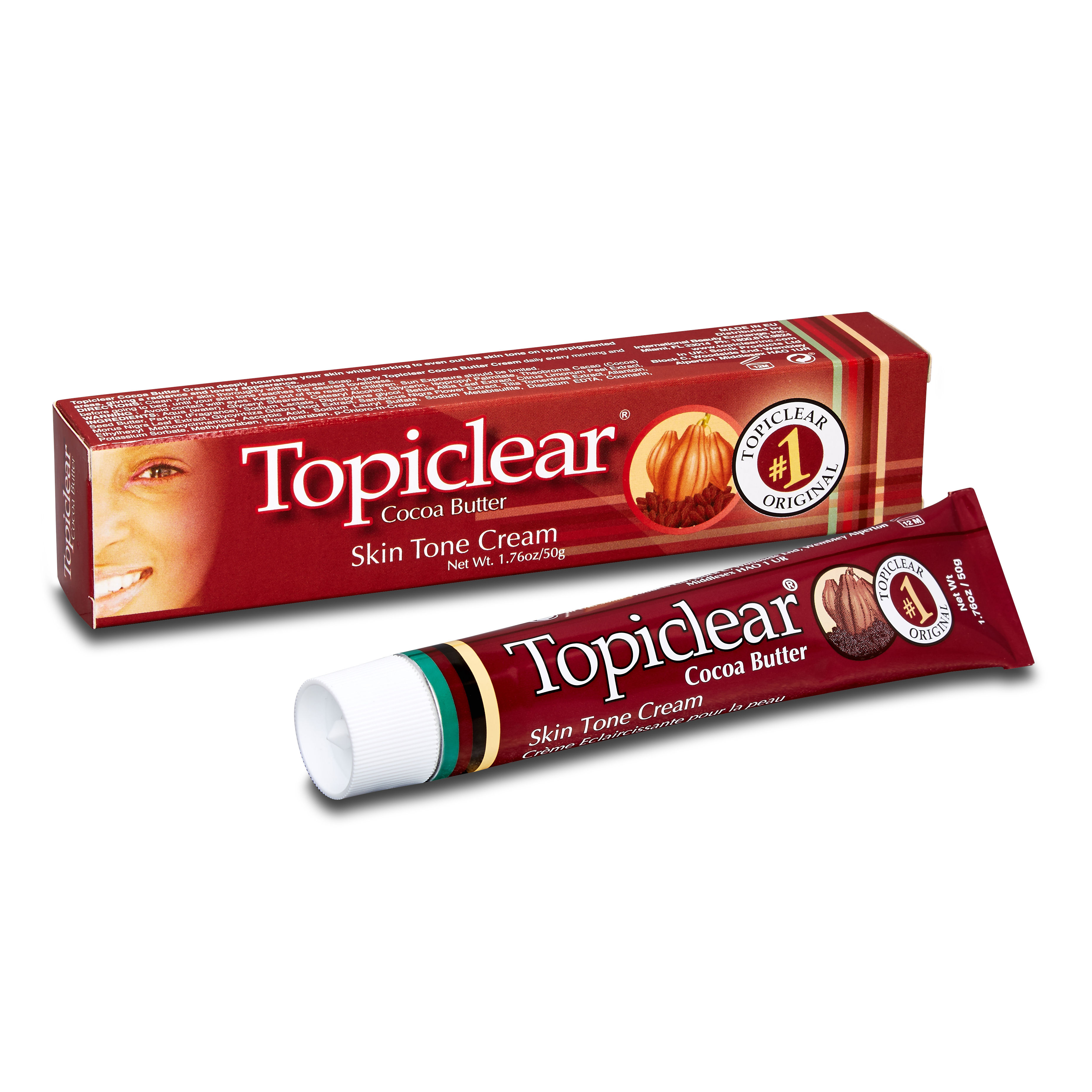 Topiclear Skin Tone Cocoa Butter Cream 50gr - 6 Pack