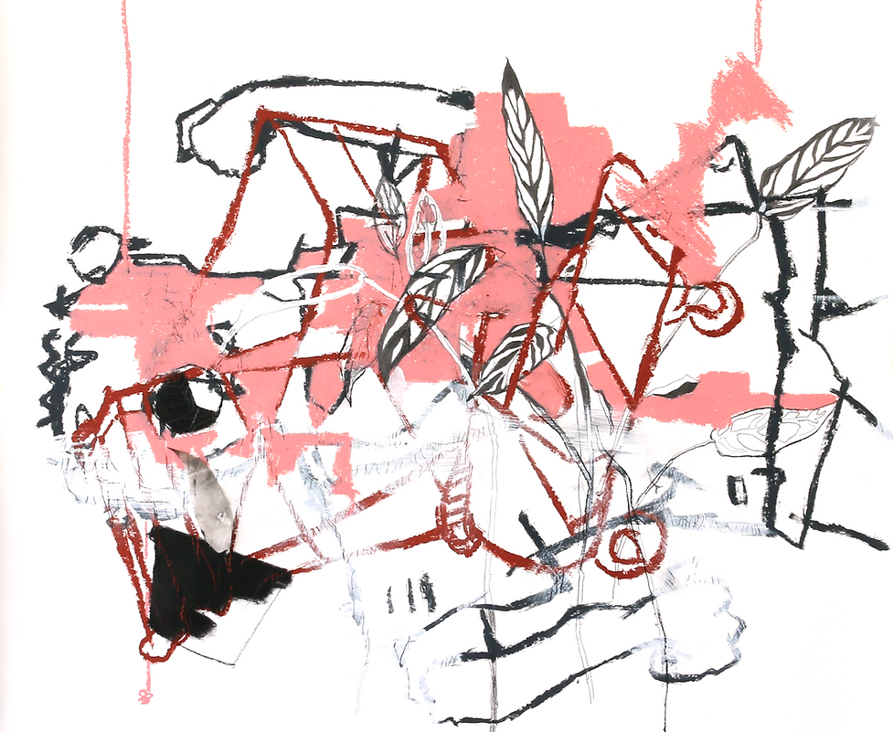 2019_Sem Título_Grafite, bastão oleoso e pastel seco sobre papel_100 x 100 cm_Bruno_Tambor