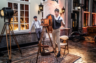 Ouderwetse fotograaf voor events, feesten of bruiloften