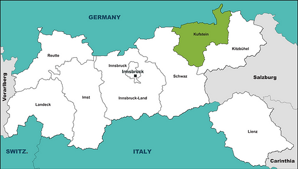Karte Bezirk Kufstein