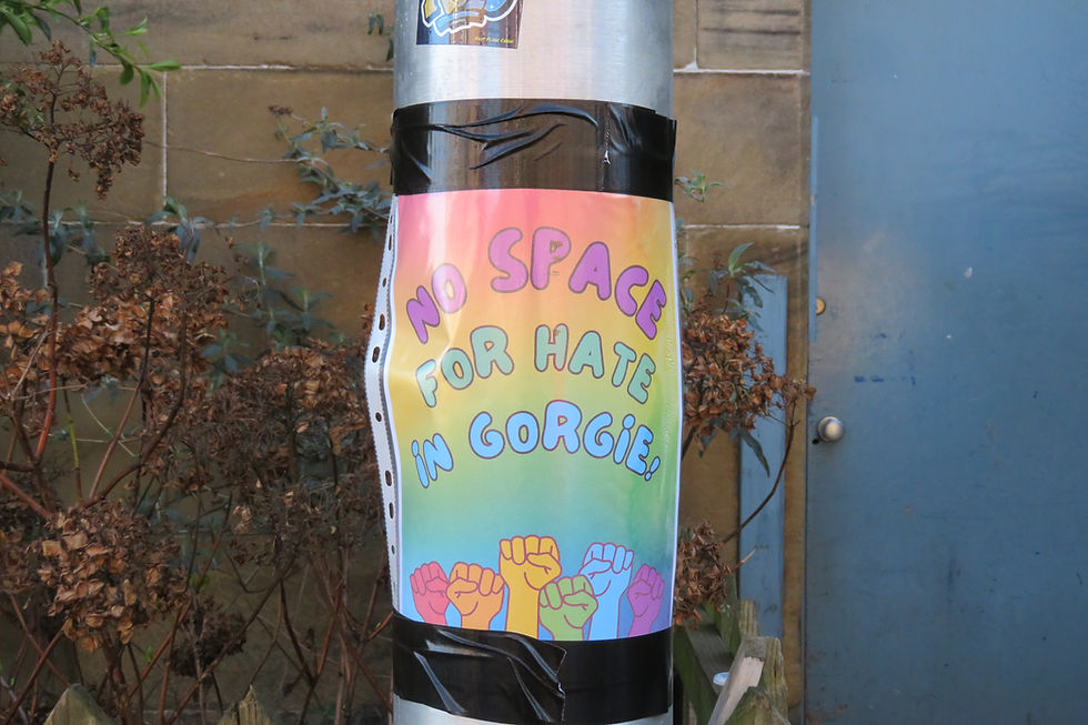 Edinburgh No Space for Hate in Gorgie flyer