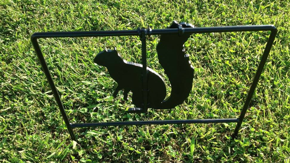 3/8" AR500 steel squirrel swinging reactive target frickmetals