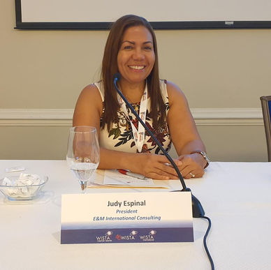 Our Judy Espinal while speaking about port legislation