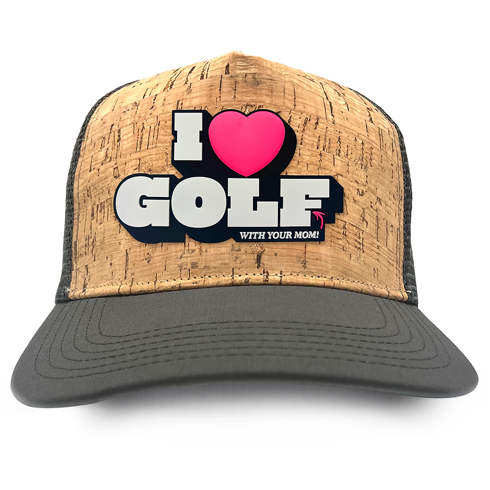 Thumbnail: cork I love golf hat front