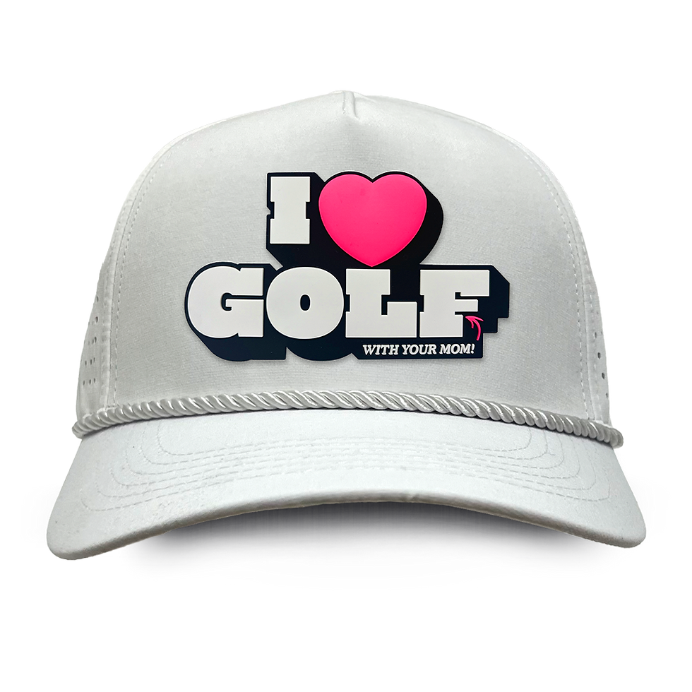 Thumbnail: white I love golf hat front