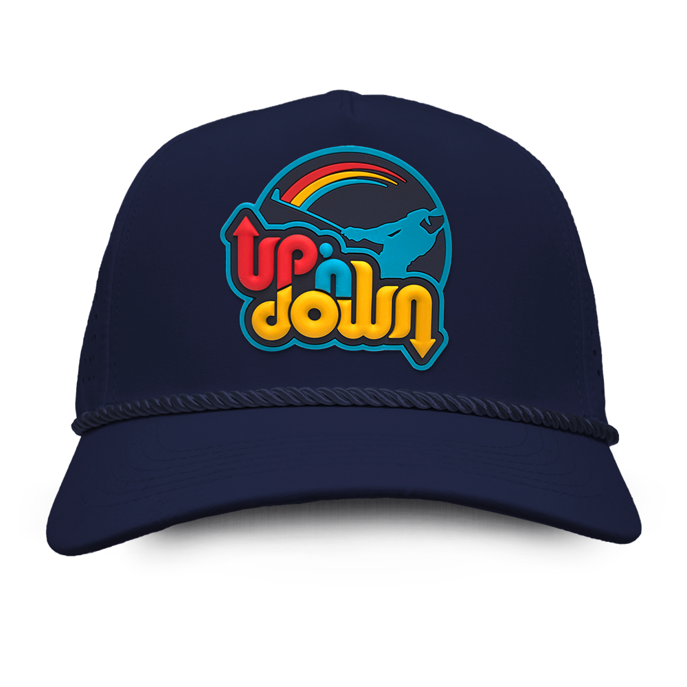 navy up n down golf hat front