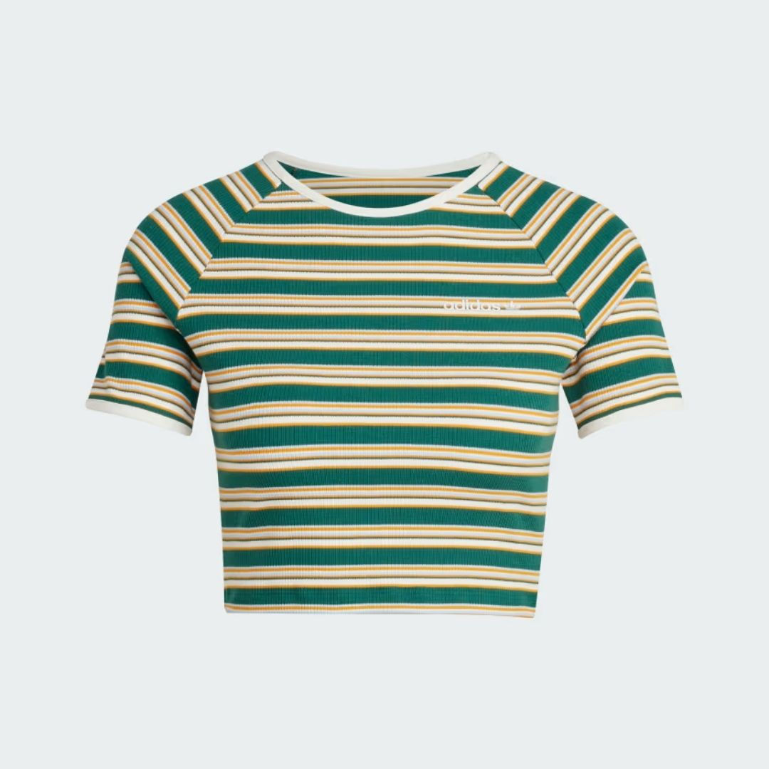 '80s Rib Stripe Baby Tee