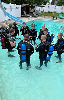 Confined water pool training