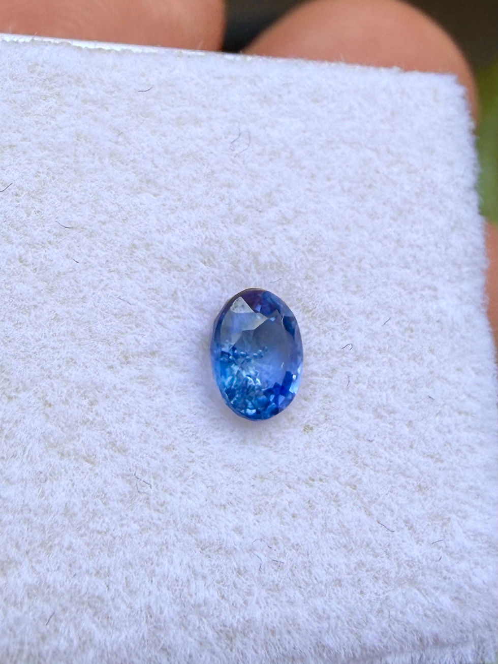 Miniatura: Zafiro Cornflower 0.45ct. 4.8x4.0x2.6mm. Ovalado. Ceylán 
