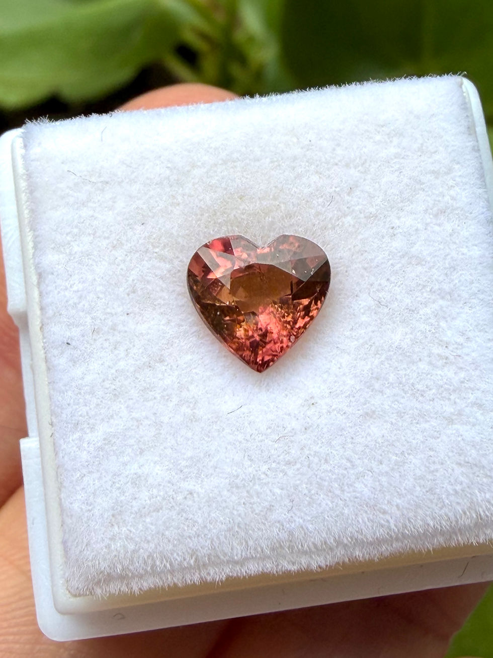 Miniatura: Turmalina coral pink . 1.35ct. 7.2x7.0x4.5mm. corte corazón. Mozambique 