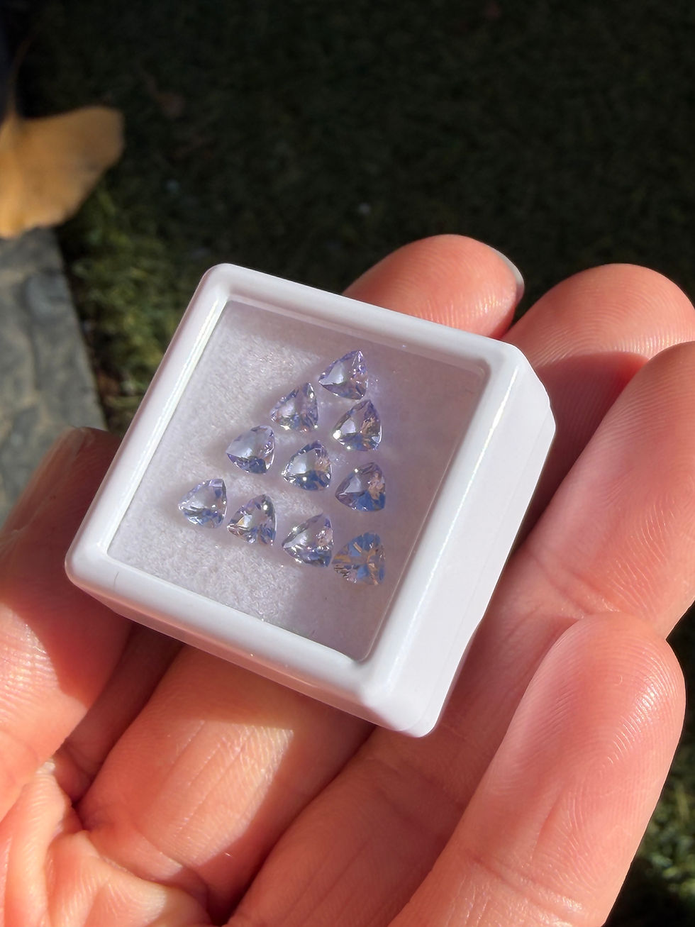 Miniatura: Tanzanita 0.25ct. 4.0mm corte trillante. Tanzania