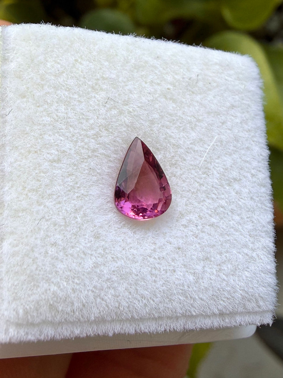 Miniatura: Turmalina Raspberry Pink 0.62ct. 6.7x5.0x3.0mm gota. África