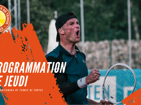 🎾 Programmation du Jeudi 06 Juillet 2023