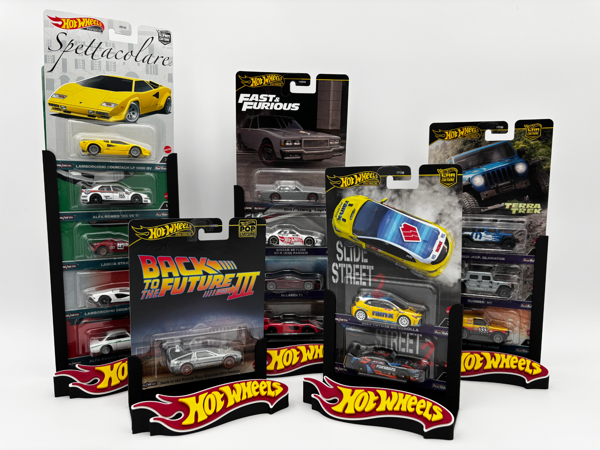 Suporte para Hot Wheels Premium com Logo
